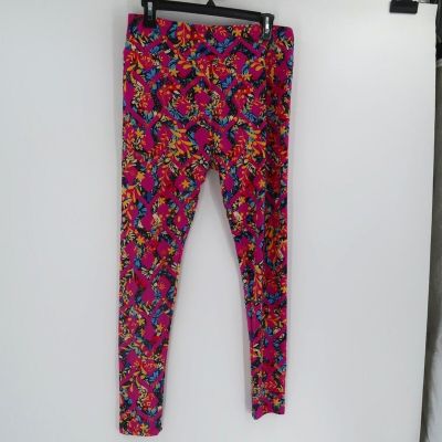 LuLaRoe Floral Leggings Size Tall and Curvey